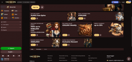 VinciSpins Homepage