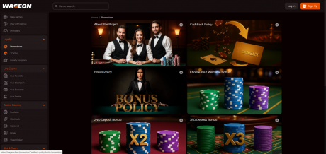 Wageon Casinos Homepage