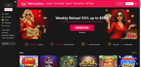 WinCashinos Homepage