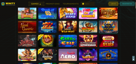 Winity Casinos Homepage