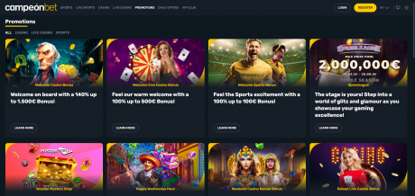 CampeonBet Casino app Homepage