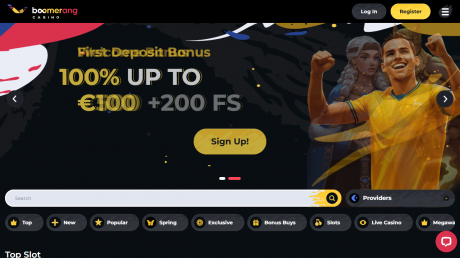 App di Boomerang Casino Homepage