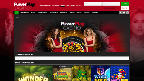 PowerPlay Casinos Homepage