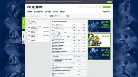 bet-at-homes Homepage