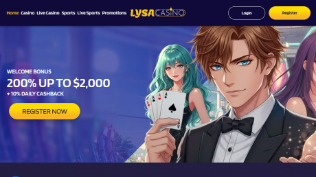 LysiaCasino Homepage